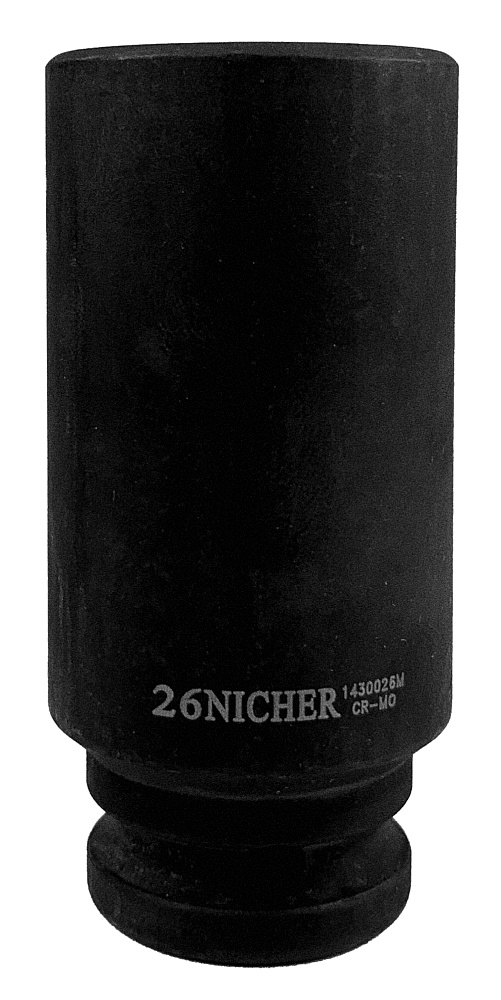 Головка ударная длинная 6гр 1/2" 26мм 1430026M NICHER®